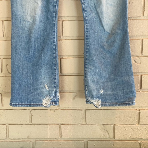 Madewell Jeans Women's 27 Blue Cali Demi-Boot Crop Flare Button Fly Comfort - Picture 3 of 11